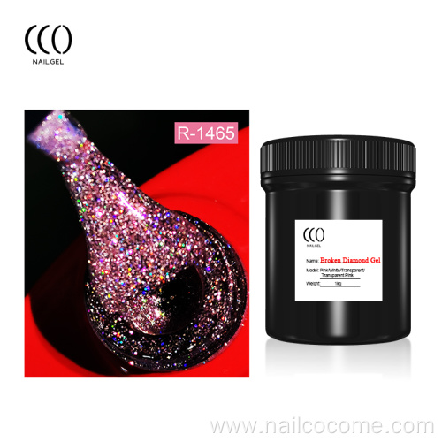 CCO Hot Sale Wholesale broken diamond UV nail gel polish bulk